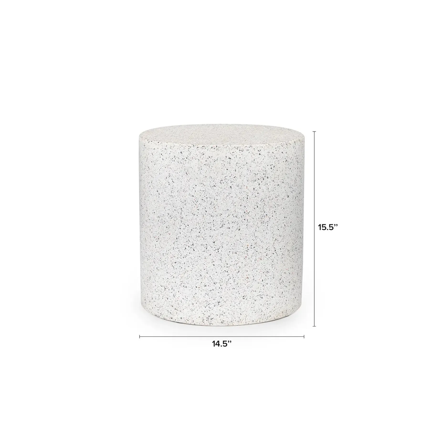 Solina Outdoor Stool - White Terrazzo