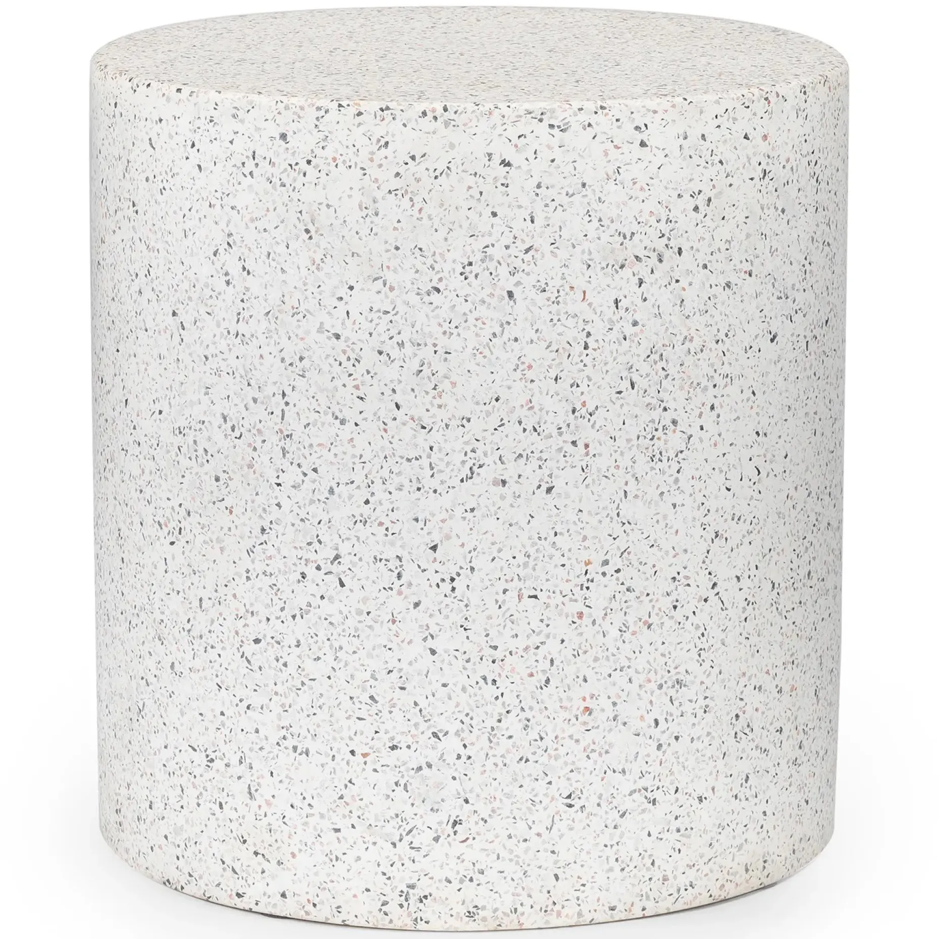 Solina Outdoor Stool - White Terrazzo