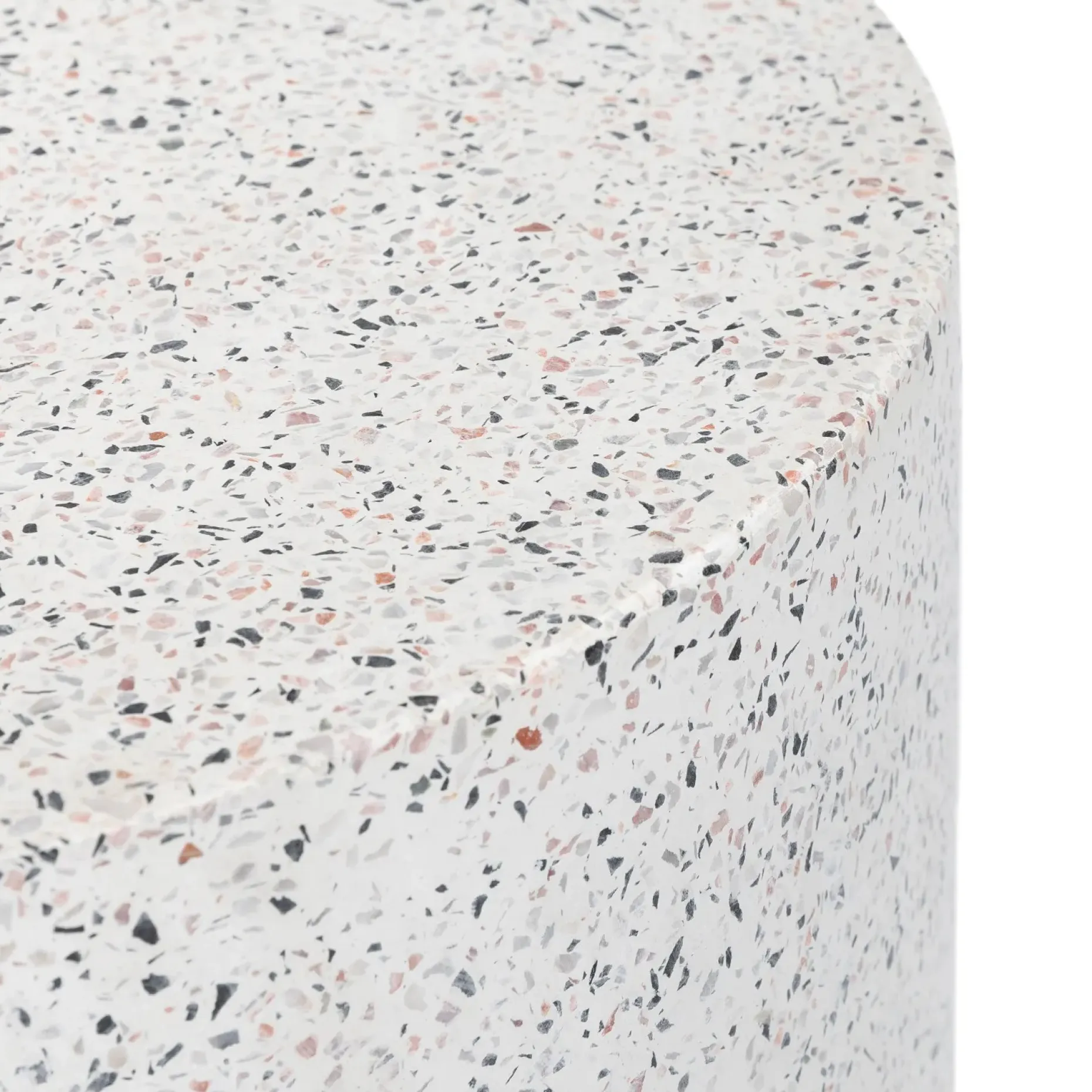 Solina Outdoor Stool - White Terrazzo