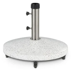Solina Wheeled Umbrella Base - White Terrazzo