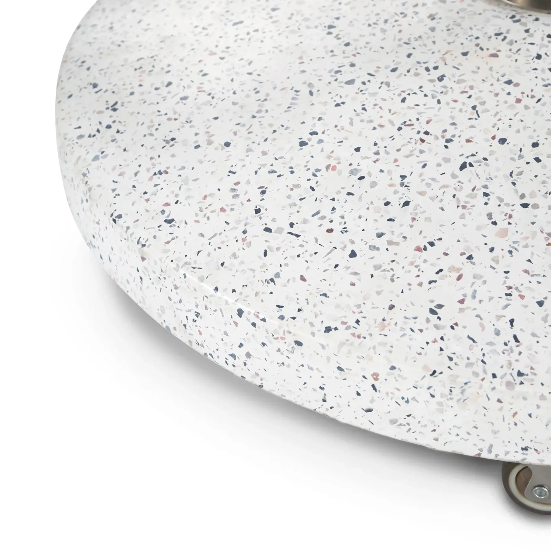 Solina Wheeled Umbrella Base - White Terrazzo