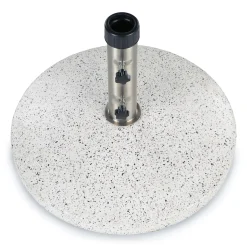 Solina Wheeled Umbrella Base - White Terrazzo