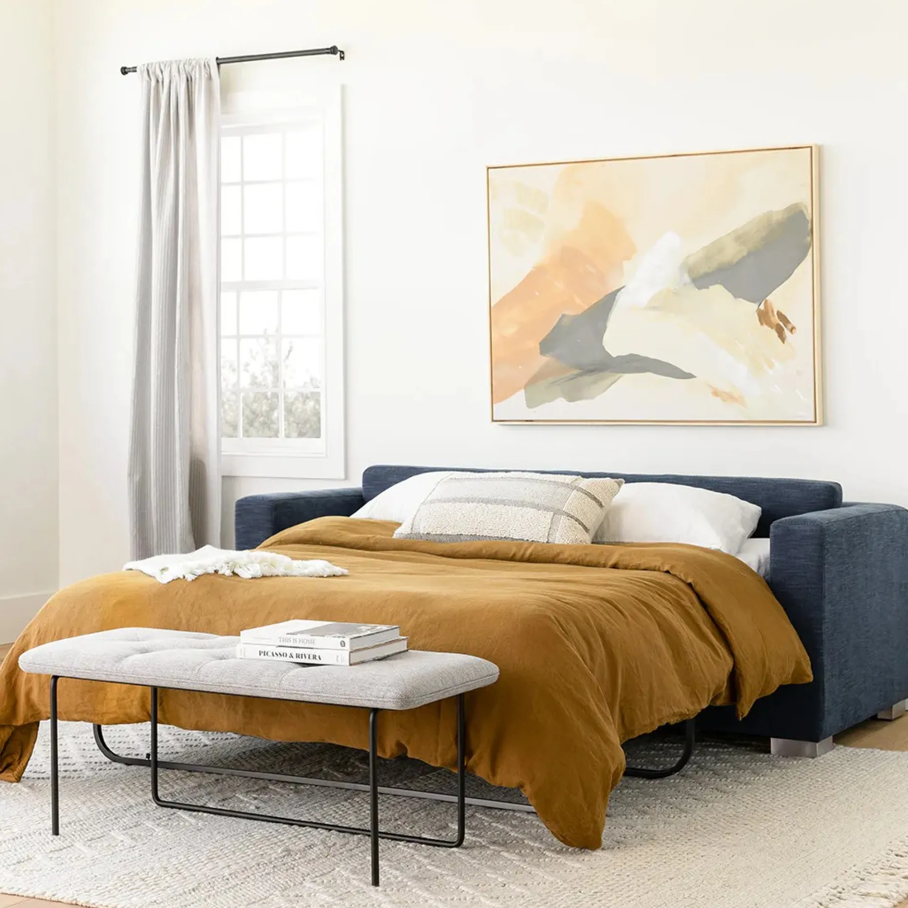 Soma 82" Sofa Bed - Midnight Blue