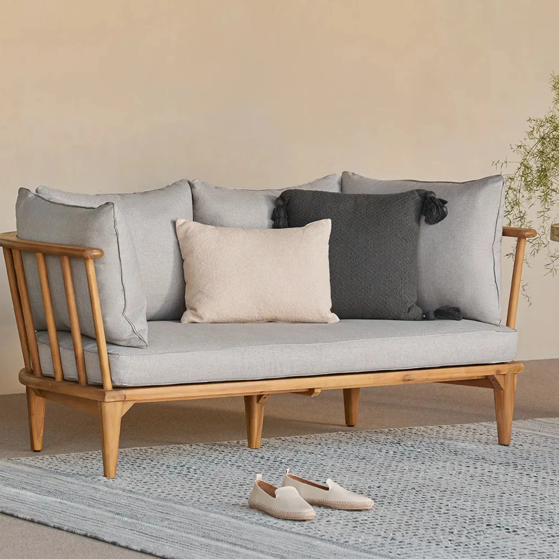 Sora 66.5" Outdoor Loveseat - Beach Sand