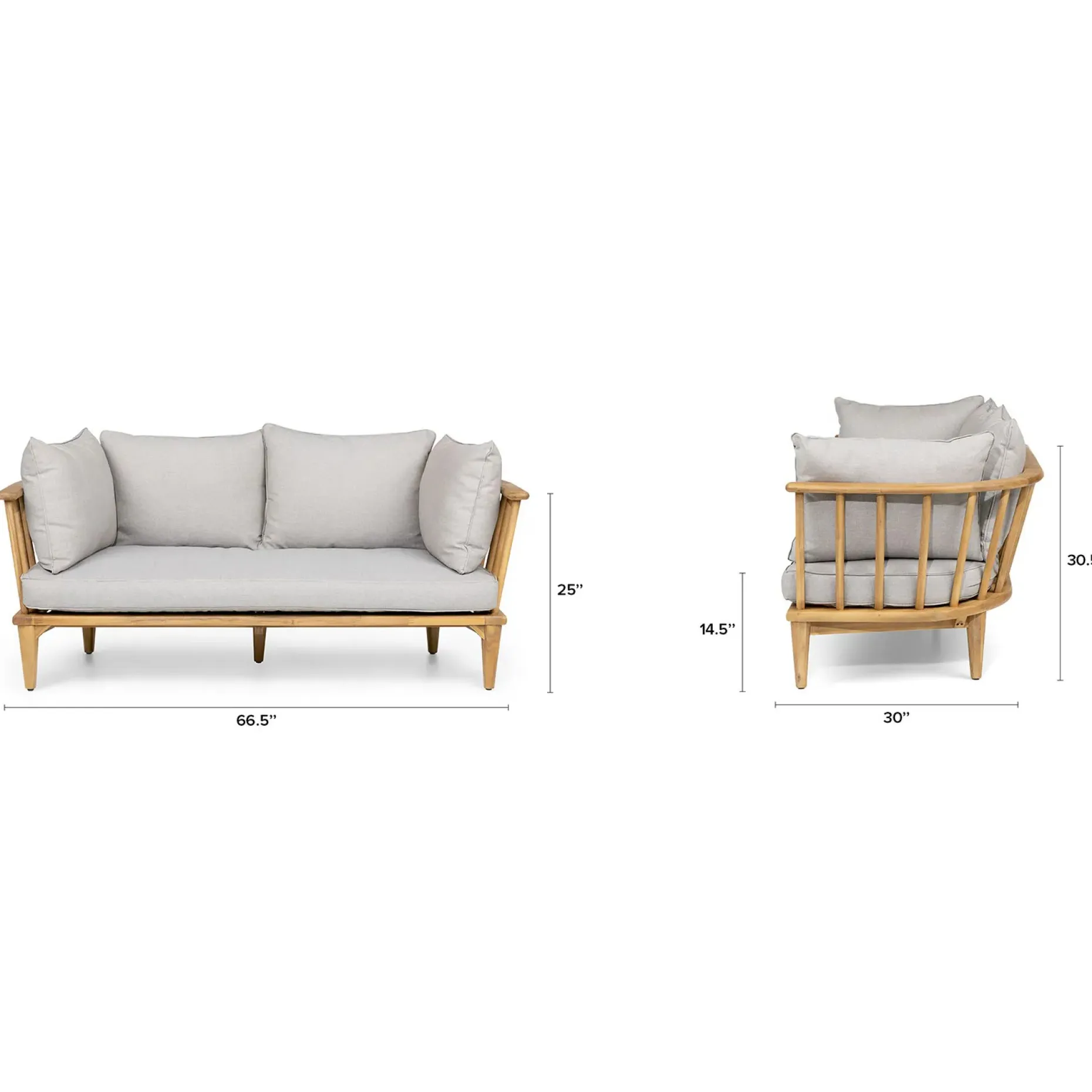 Sora 66.5" Outdoor Loveseat - Beach Sand