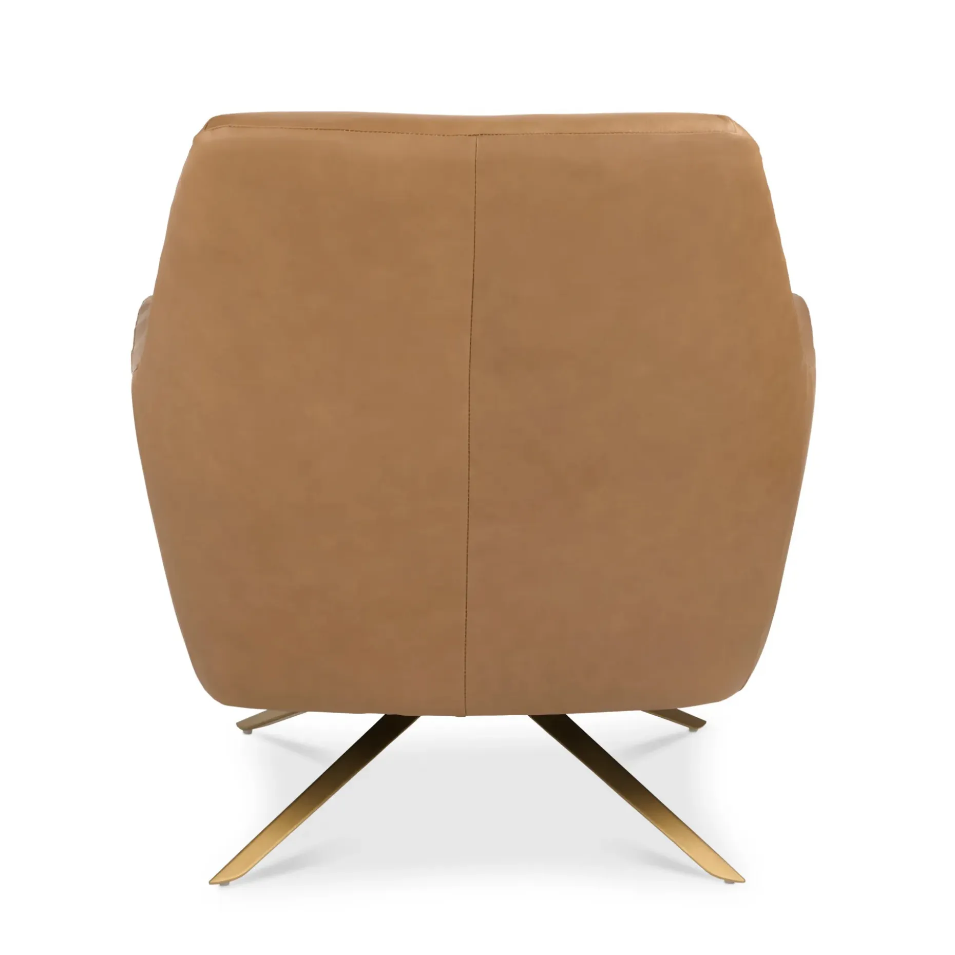Spin 30.5" Leather Swivel Lounge Chair - Charme Tan