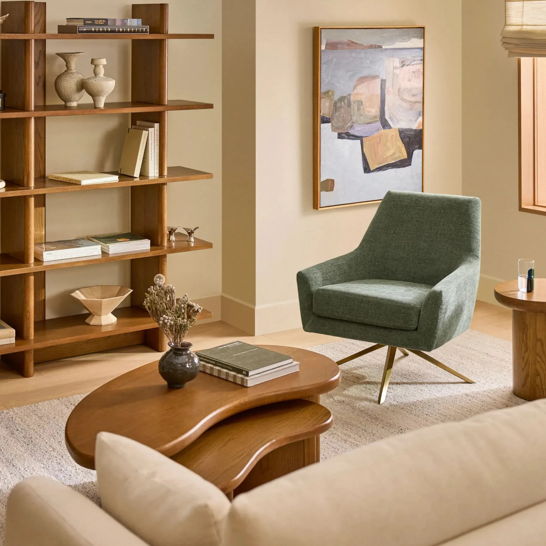 Spin 30.5" Swivel Lounge Chair - Hestia Green