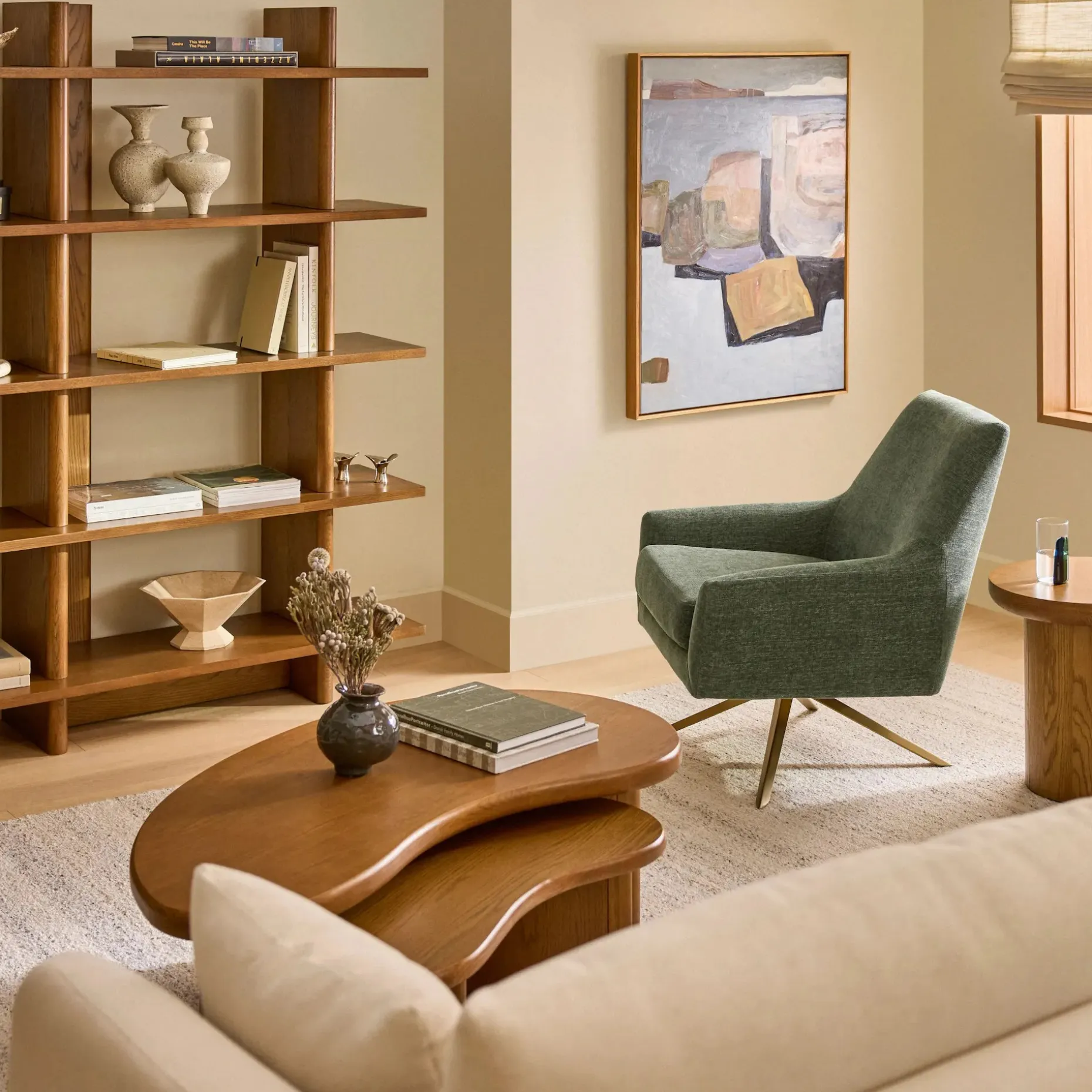 Spin 30.5" Swivel Lounge Chair - Hestia Green