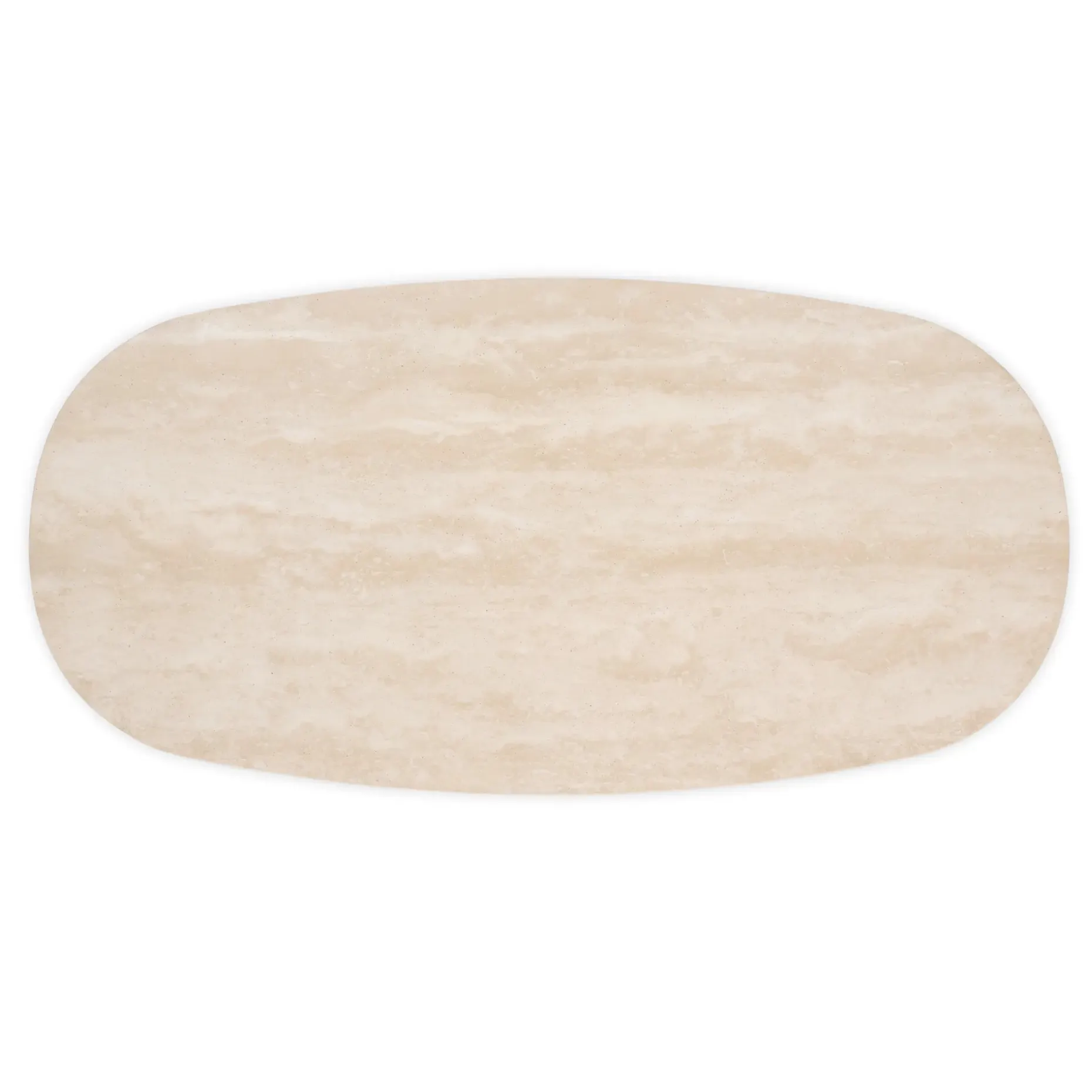 Sporo 47.25" Travertine Coffee Table - Walnut