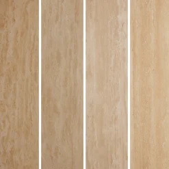 Sporo Travertine Side Table - Walnut