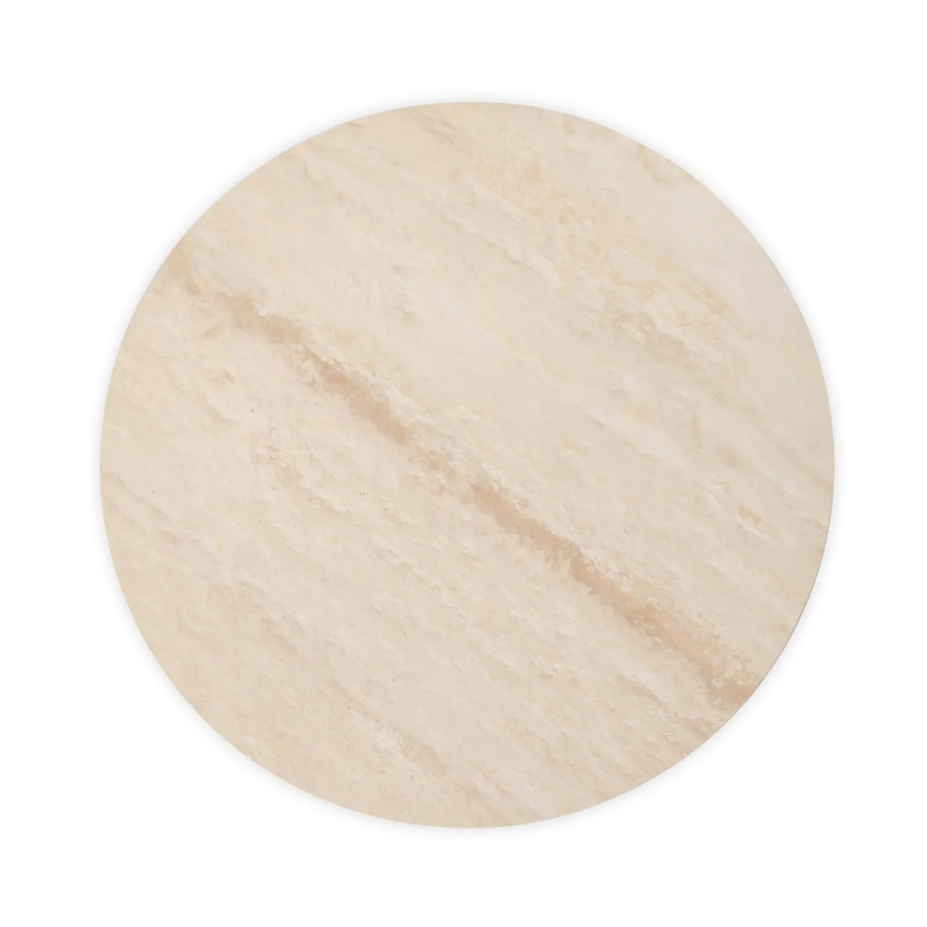 Sporo Travertine Side Table - Walnut