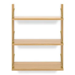 Stark 25" 3-Tier Shelving Unit - Oak