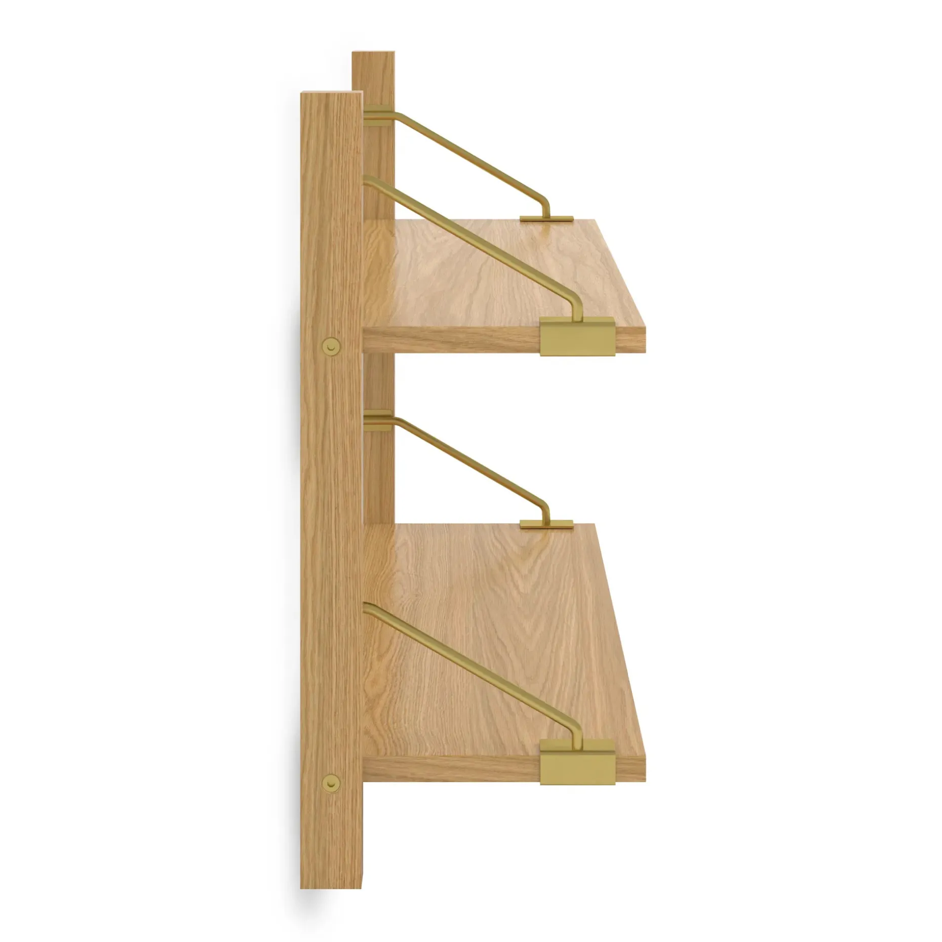 Stark 25" 2-Tier Shelving Unit - Oak