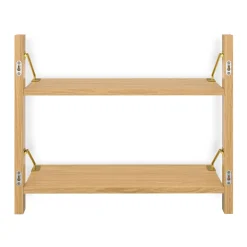 Stark 25" 2-Tier Shelving Unit - Oak