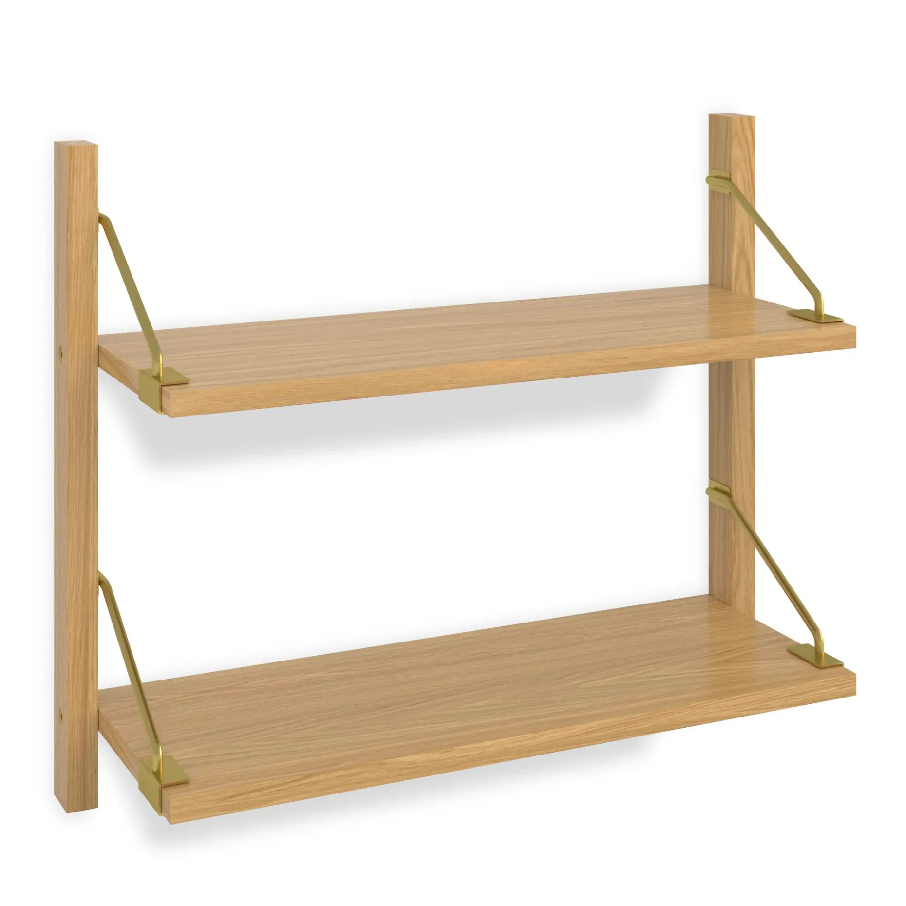 Stark 25" 2-Tier Shelving Unit - Oak