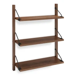 Stark 25" 3-Tier Shelving Unit - Walnut