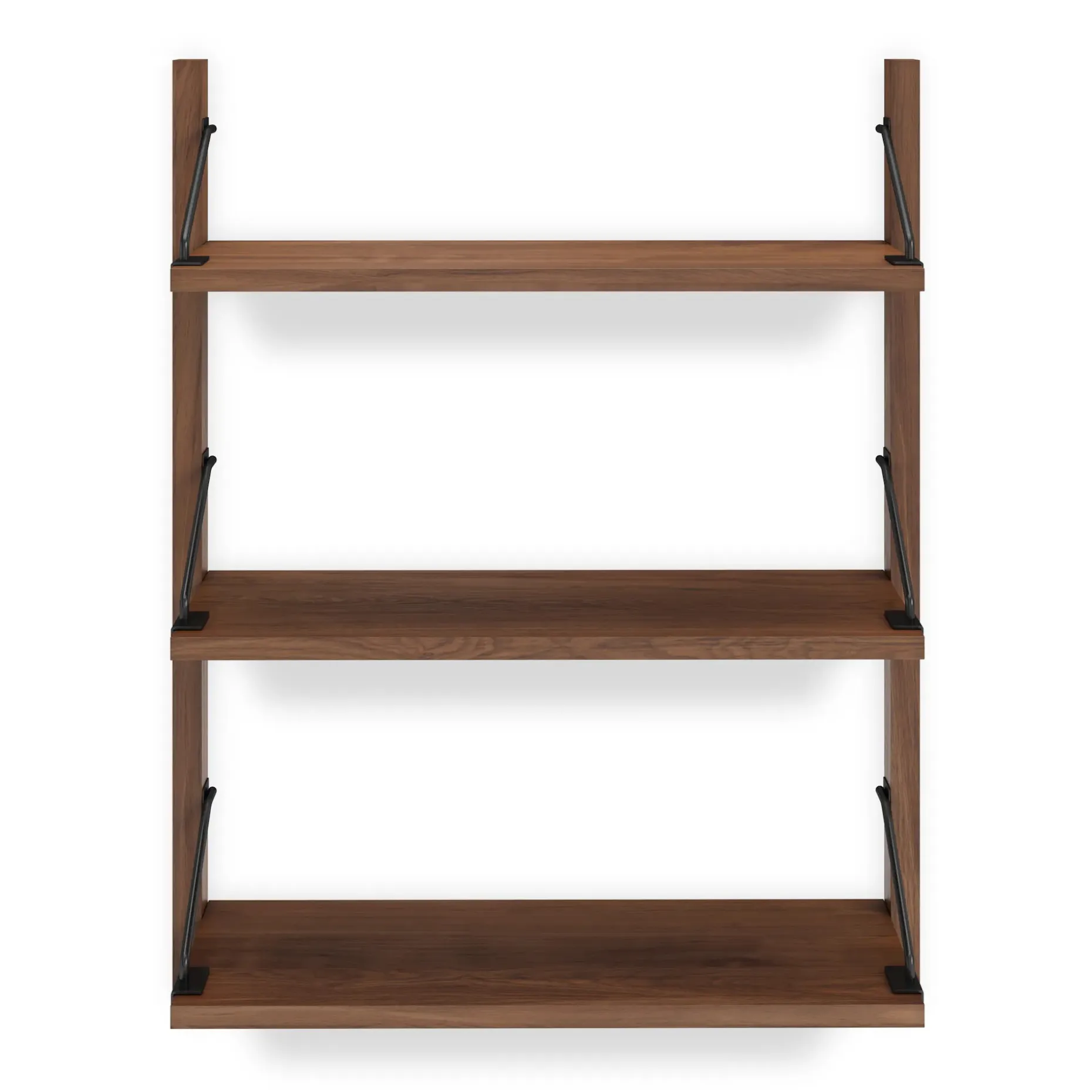 Stark 25" 3-Tier Shelving Unit - Walnut
