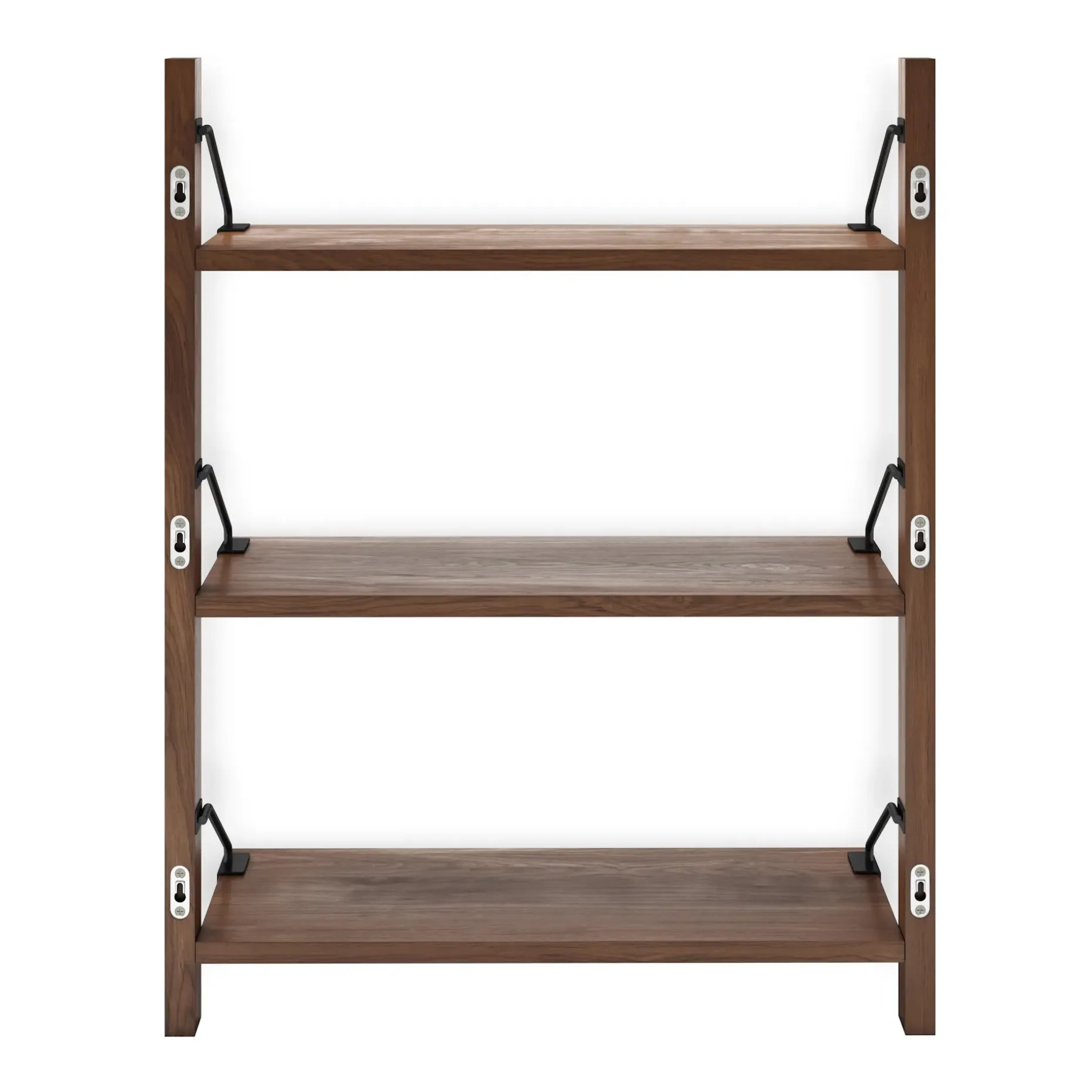 Stark 25" 3-Tier Shelving Unit - Walnut