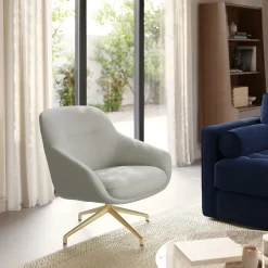 Sterling 33" Swivel Chair - Clover Ivory