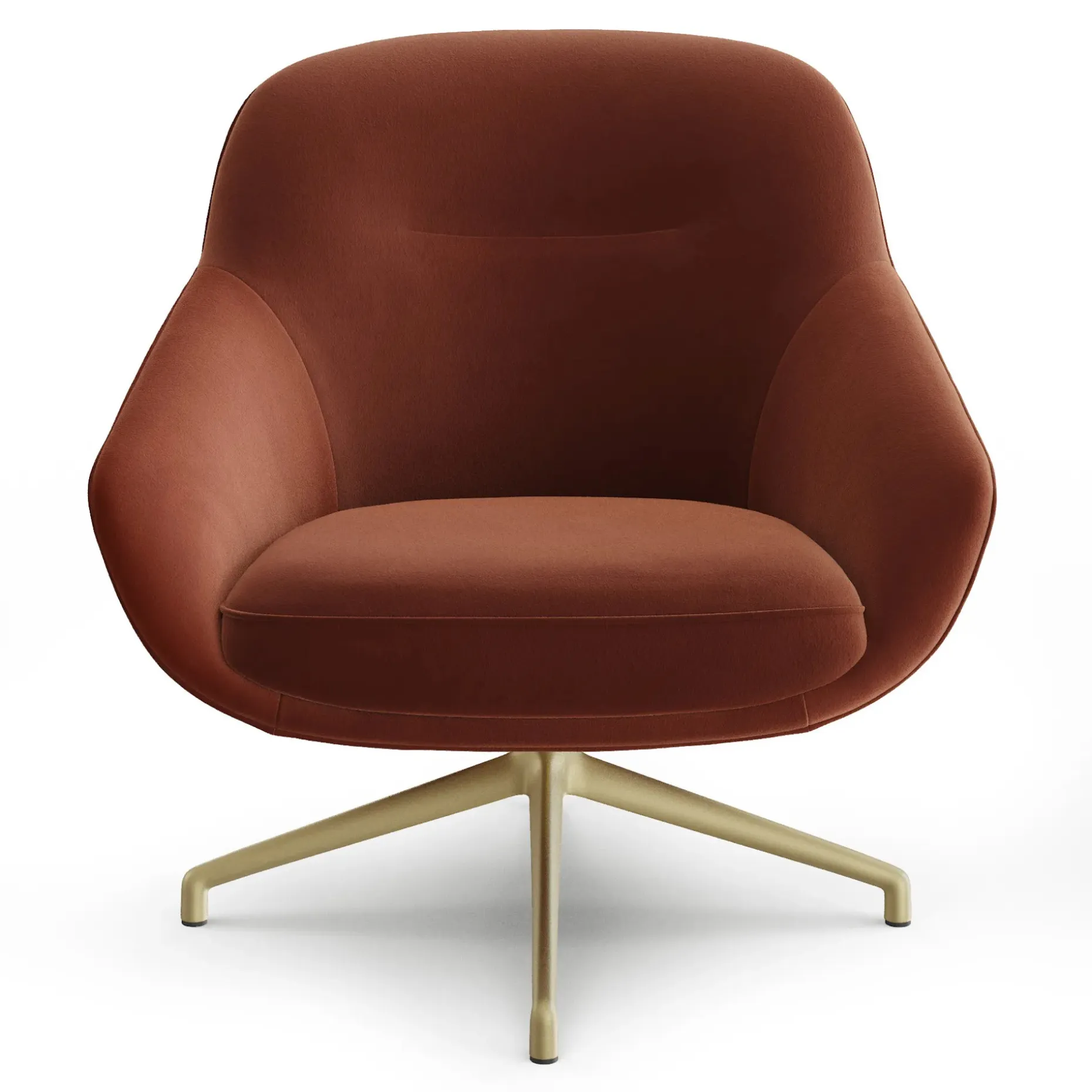 Sterling 33" Velvet Swivel Chair - Hale Rust