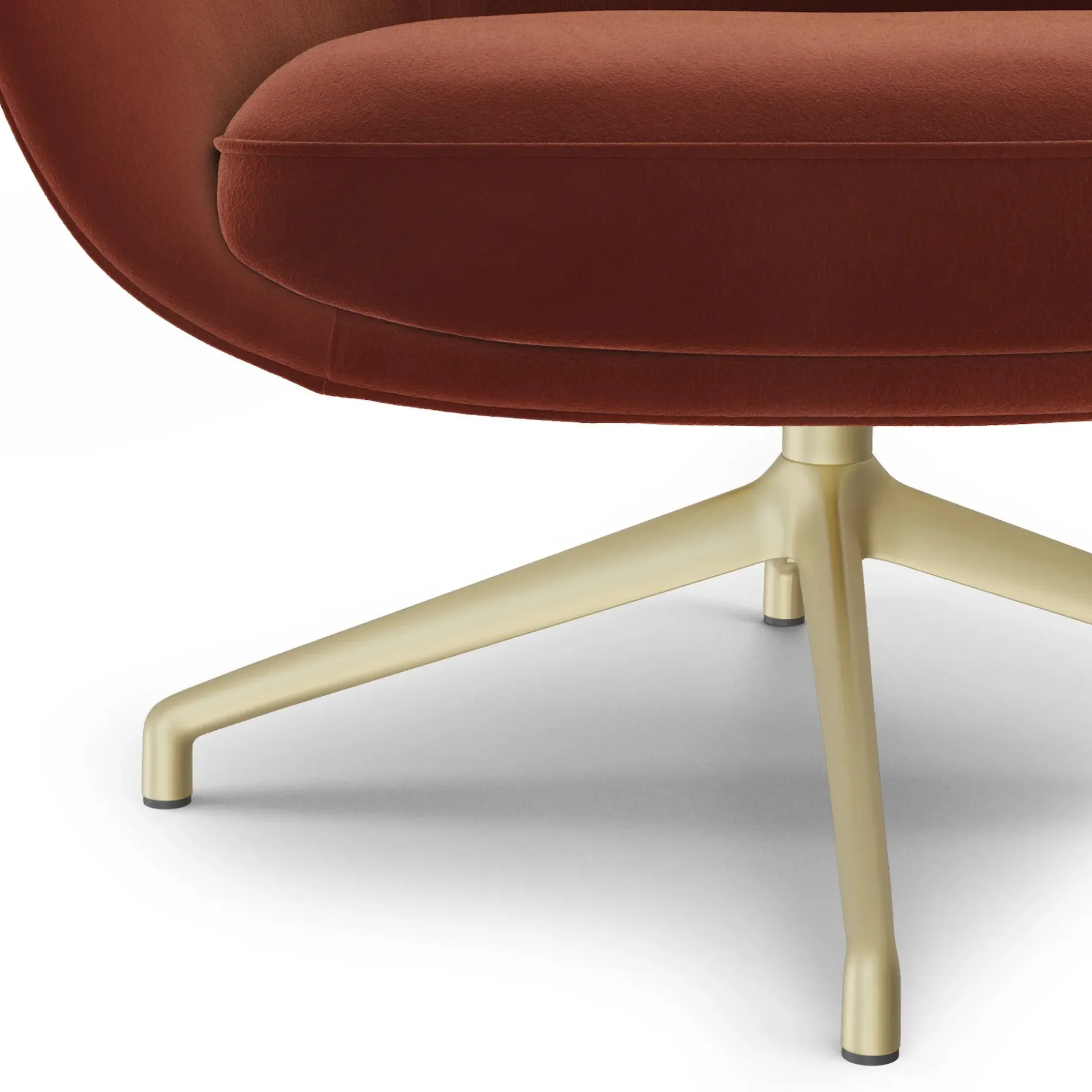 Sterling 33" Velvet Swivel Chair - Hale Rust