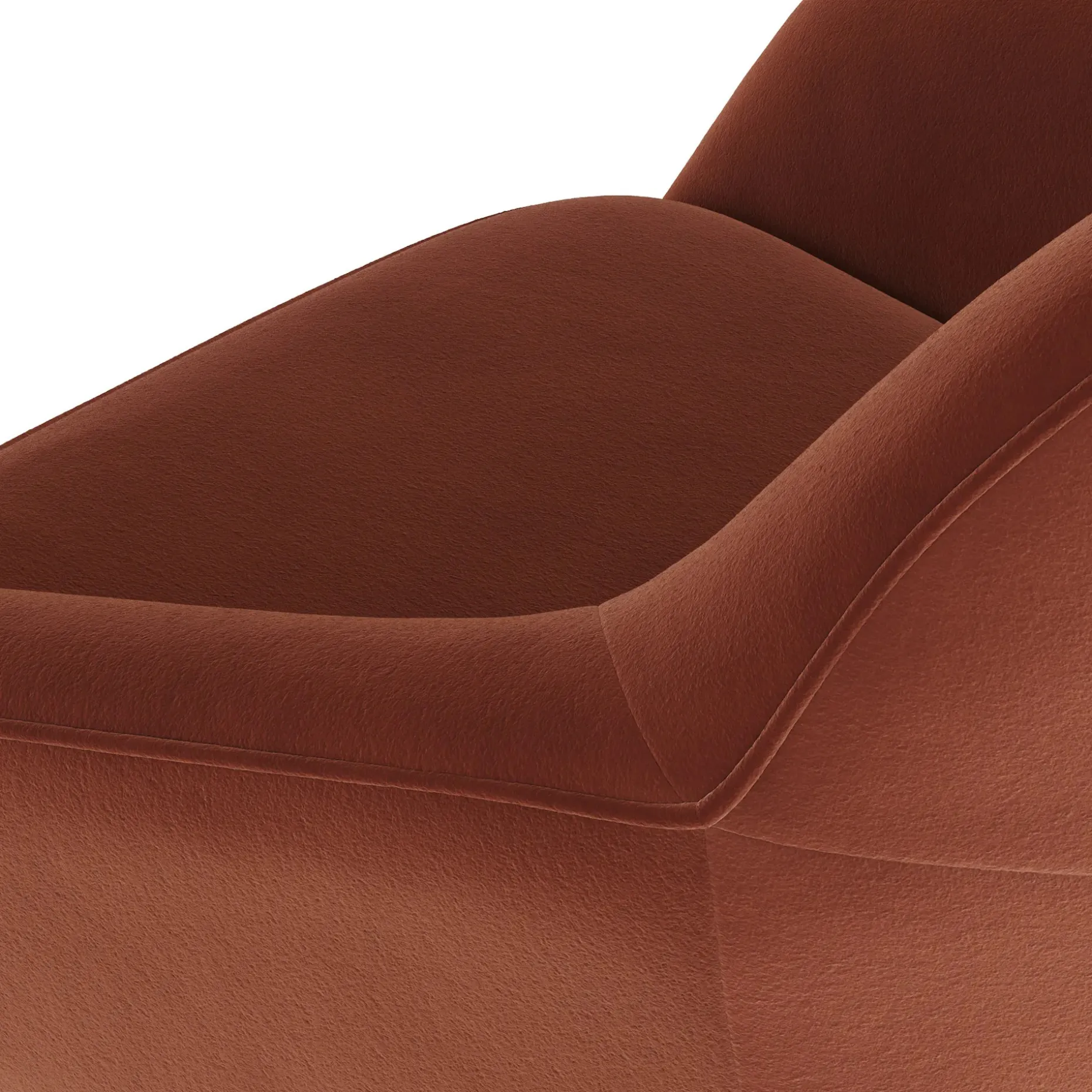 Sterling 33" Velvet Swivel Chair - Hale Rust