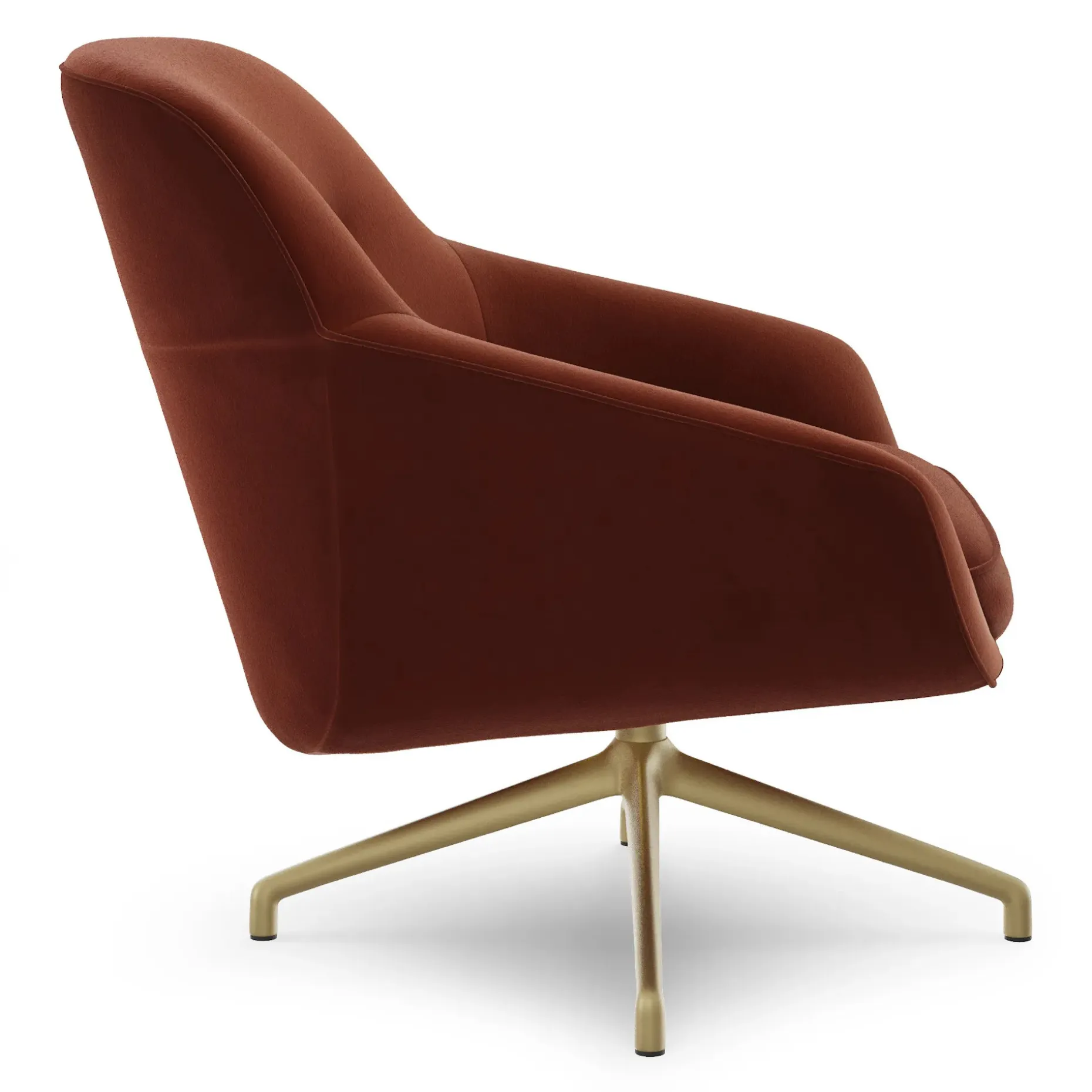 Sterling 33" Velvet Swivel Chair - Hale Rust