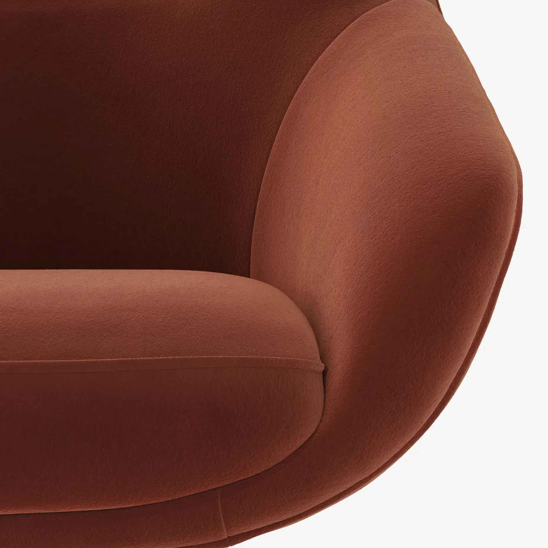 Sterling 33" Velvet Swivel Chair - Hale Rust