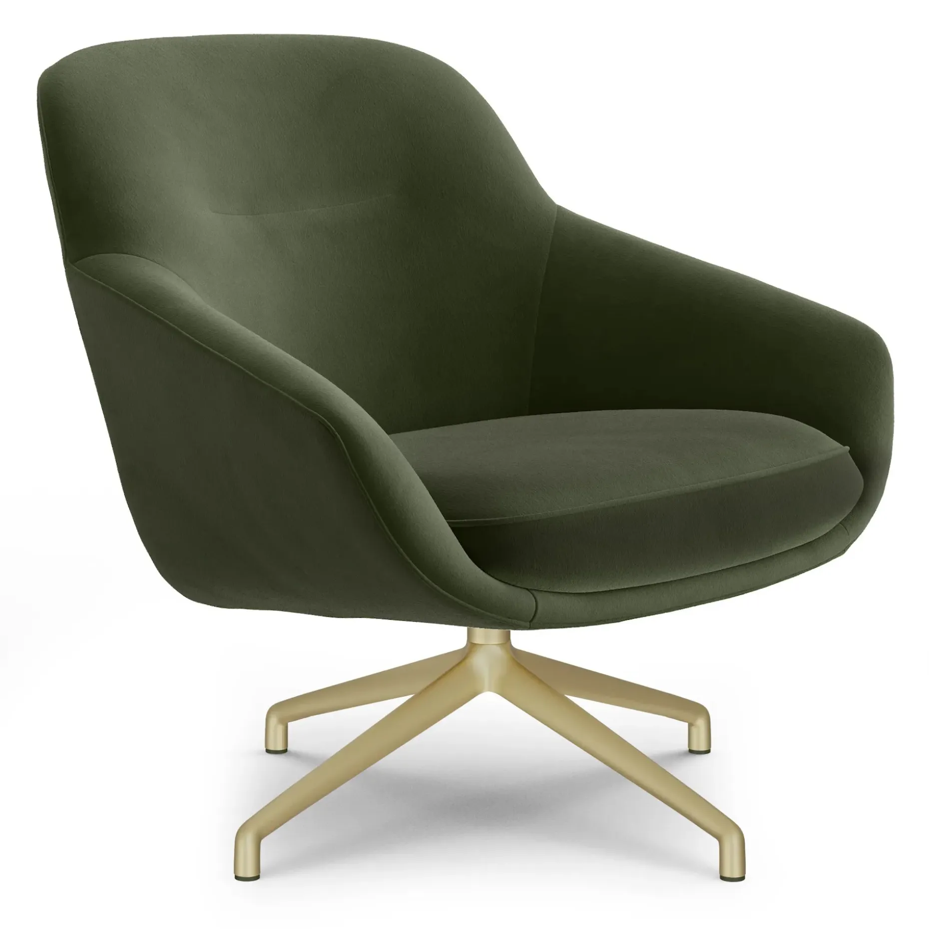 Sterling 33" Velvet Swivel Chair - Hale Fir Green