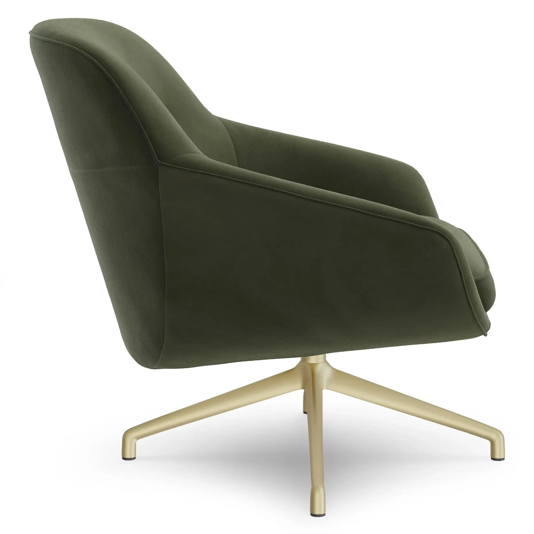 Sterling 33" Velvet Swivel Chair - Hale Fir Green