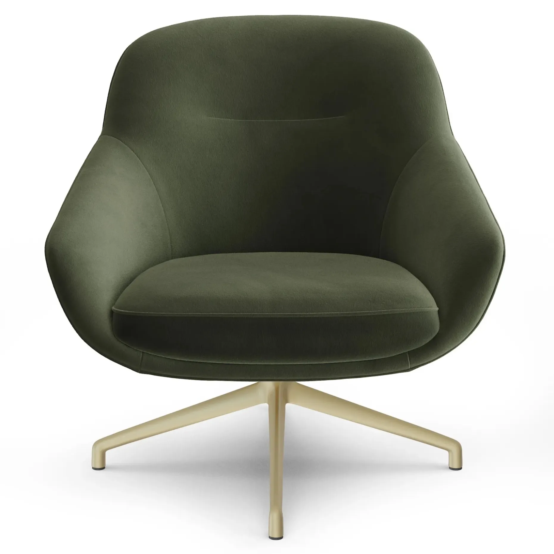 Sterling 33" Velvet Swivel Chair - Hale Fir Green