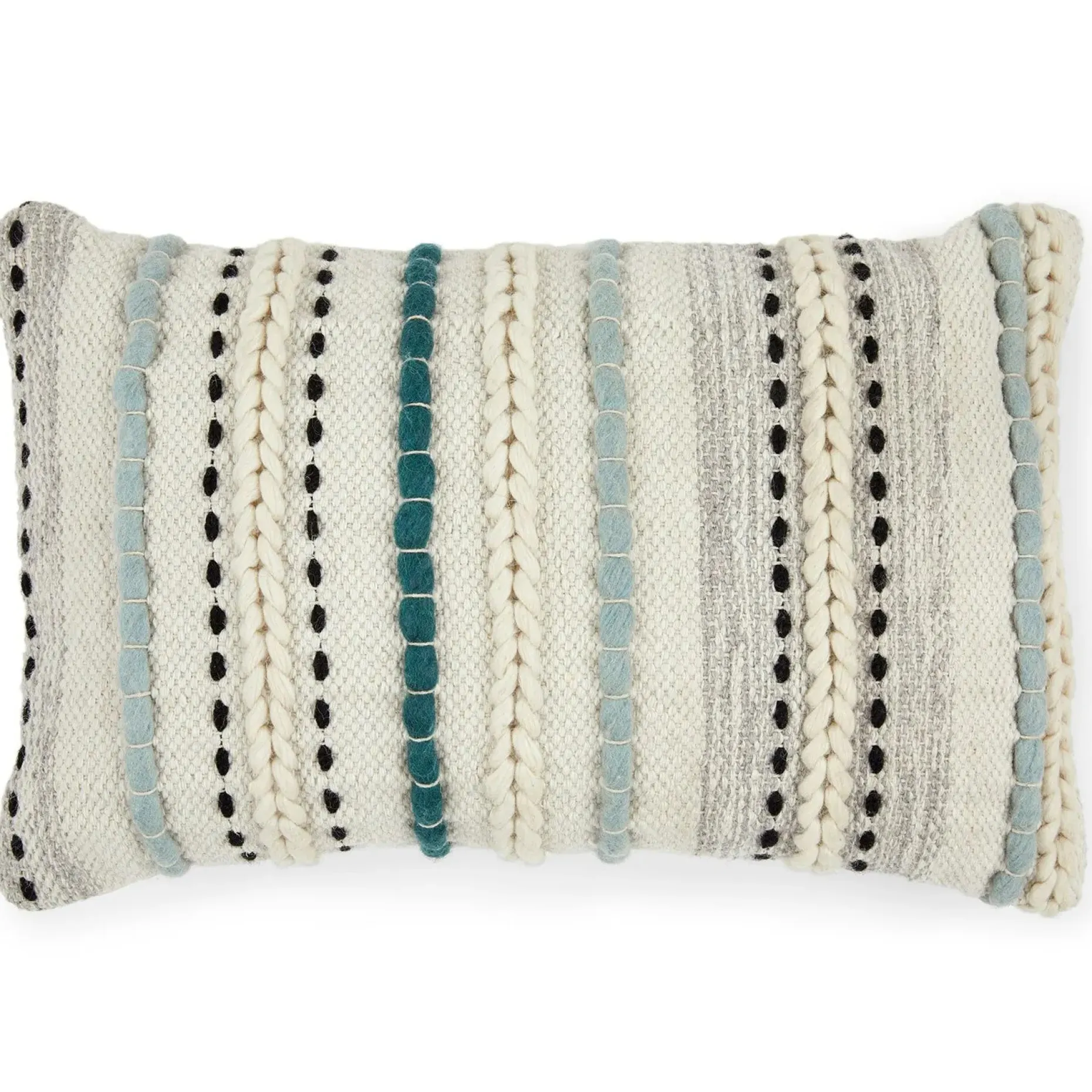 Stitch Pillow - Aqua