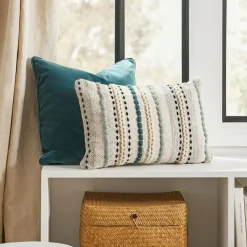 Stitch Pillow - Aqua