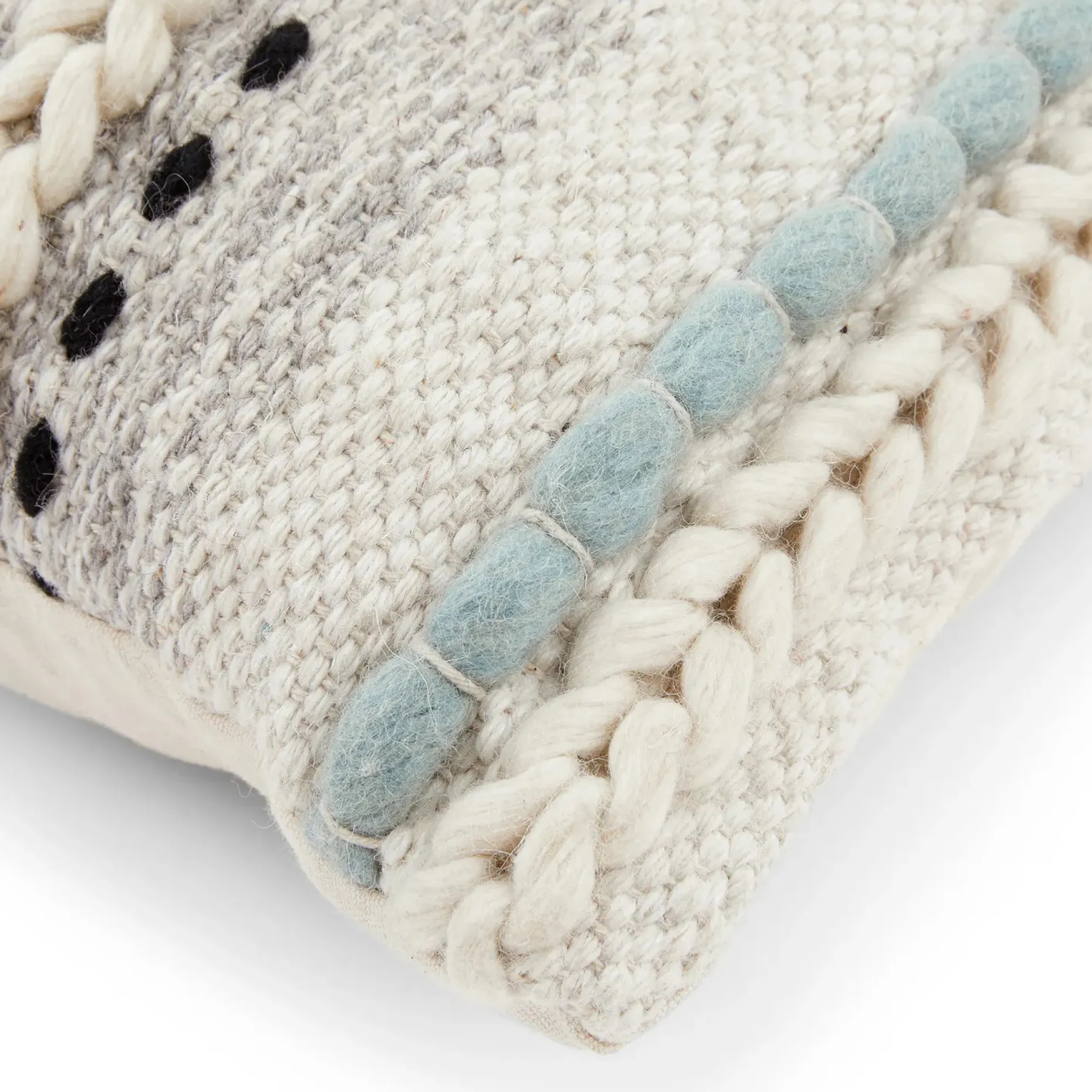 Stitch Pillow - Aqua