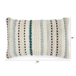 Stitch Pillow - Aqua