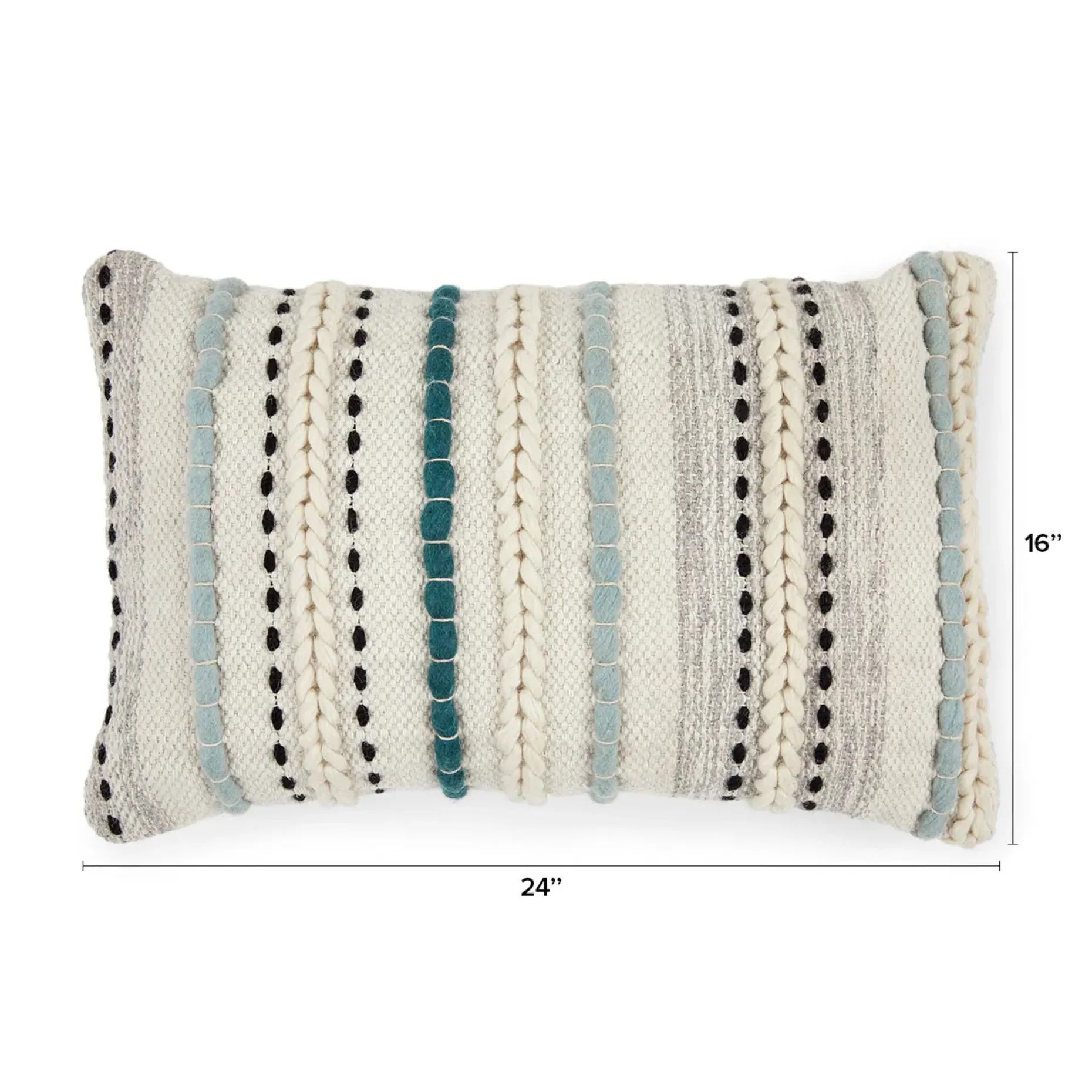 Stitch Pillow - Aqua