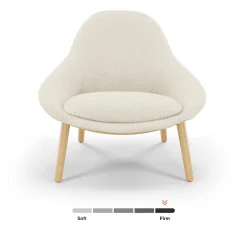Sunny 32" Lounge Chair - Ivory Wool Bouclé