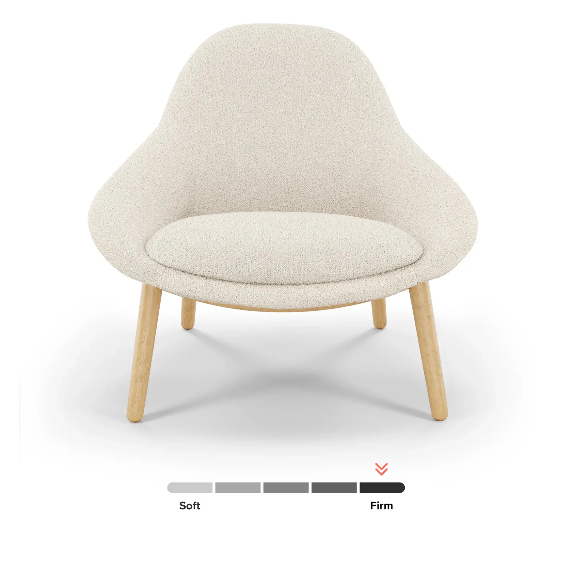 Sunny 32" Lounge Chair - Ivory Wool Bouclé