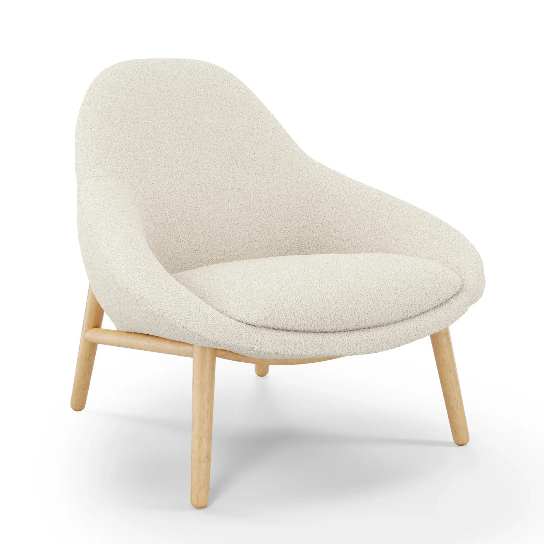 Sunny 32" Lounge Chair - Ivory Wool Bouclé