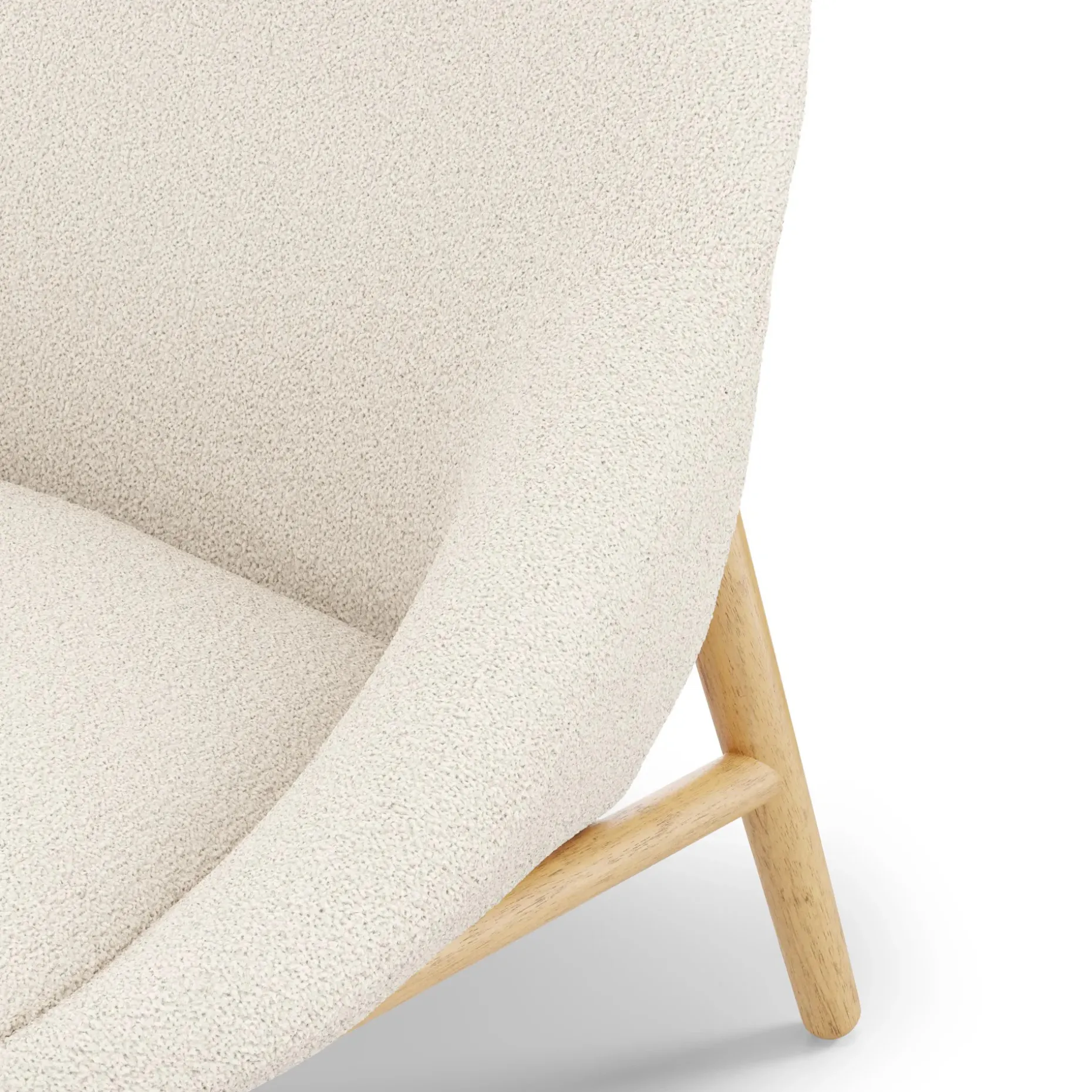 Sunny 32" Lounge Chair - Ivory Wool Bouclé