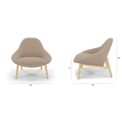 Sunny 32" Lounge Chair - Sandstone Wool Bouclé