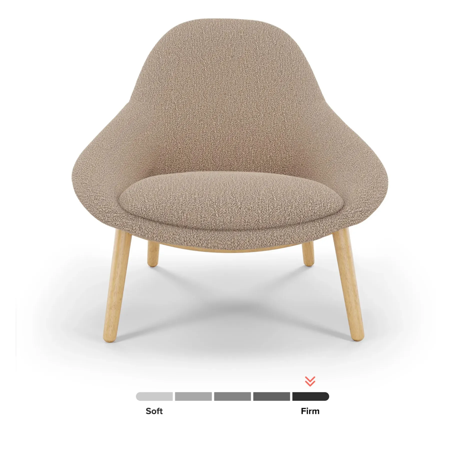 Sunny 32" Lounge Chair - Sandstone Wool Bouclé