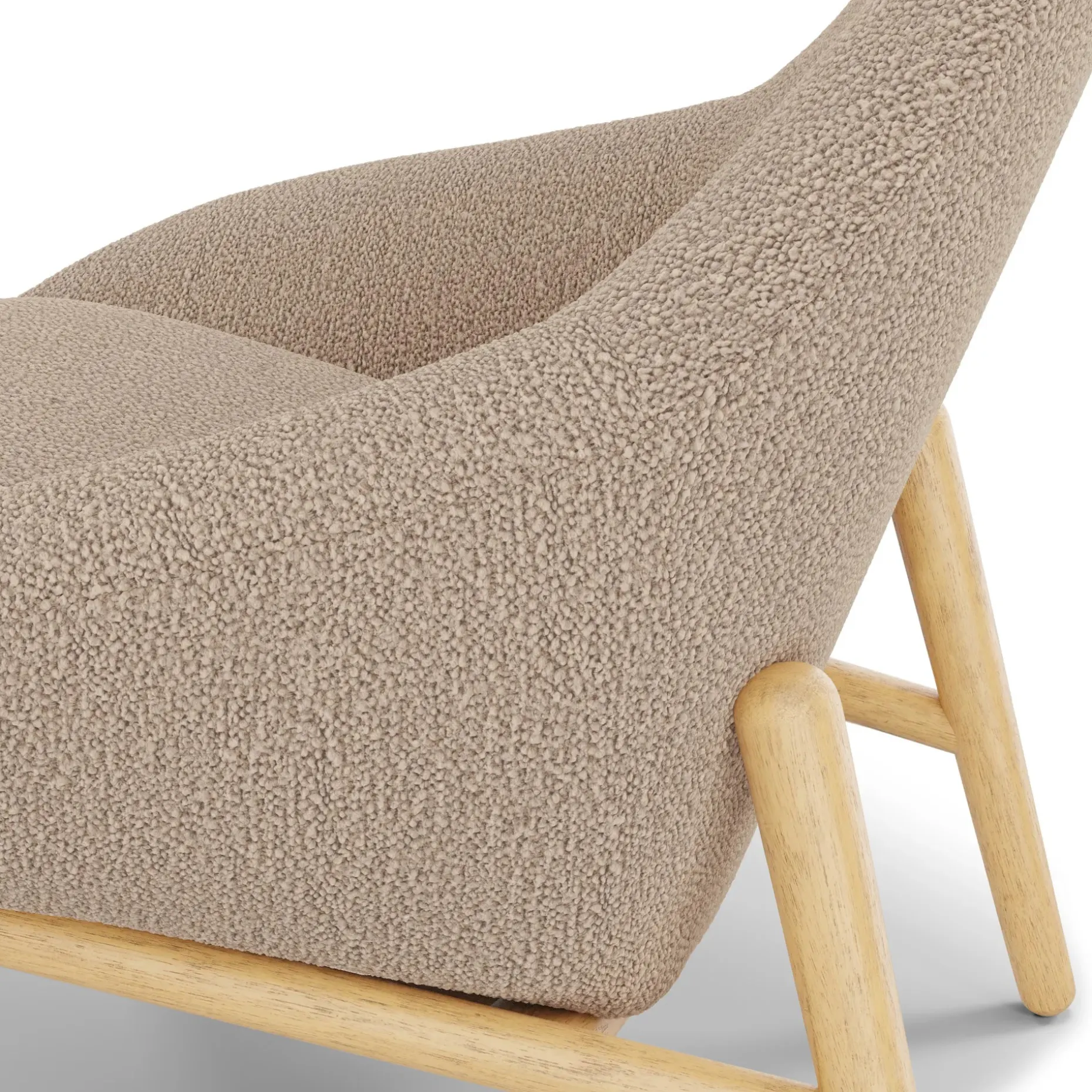 Sunny 32" Lounge Chair - Sandstone Wool Bouclé