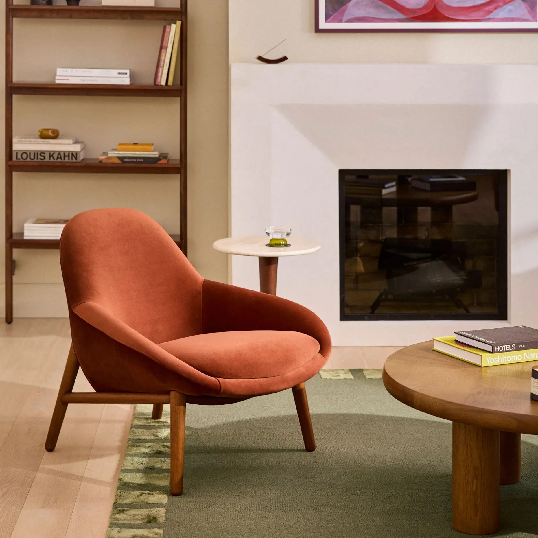 Sunny 32" Velvet Lounge Chair - Hale Rust