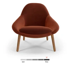 Sunny 32" Velvet Lounge Chair - Hale Rust