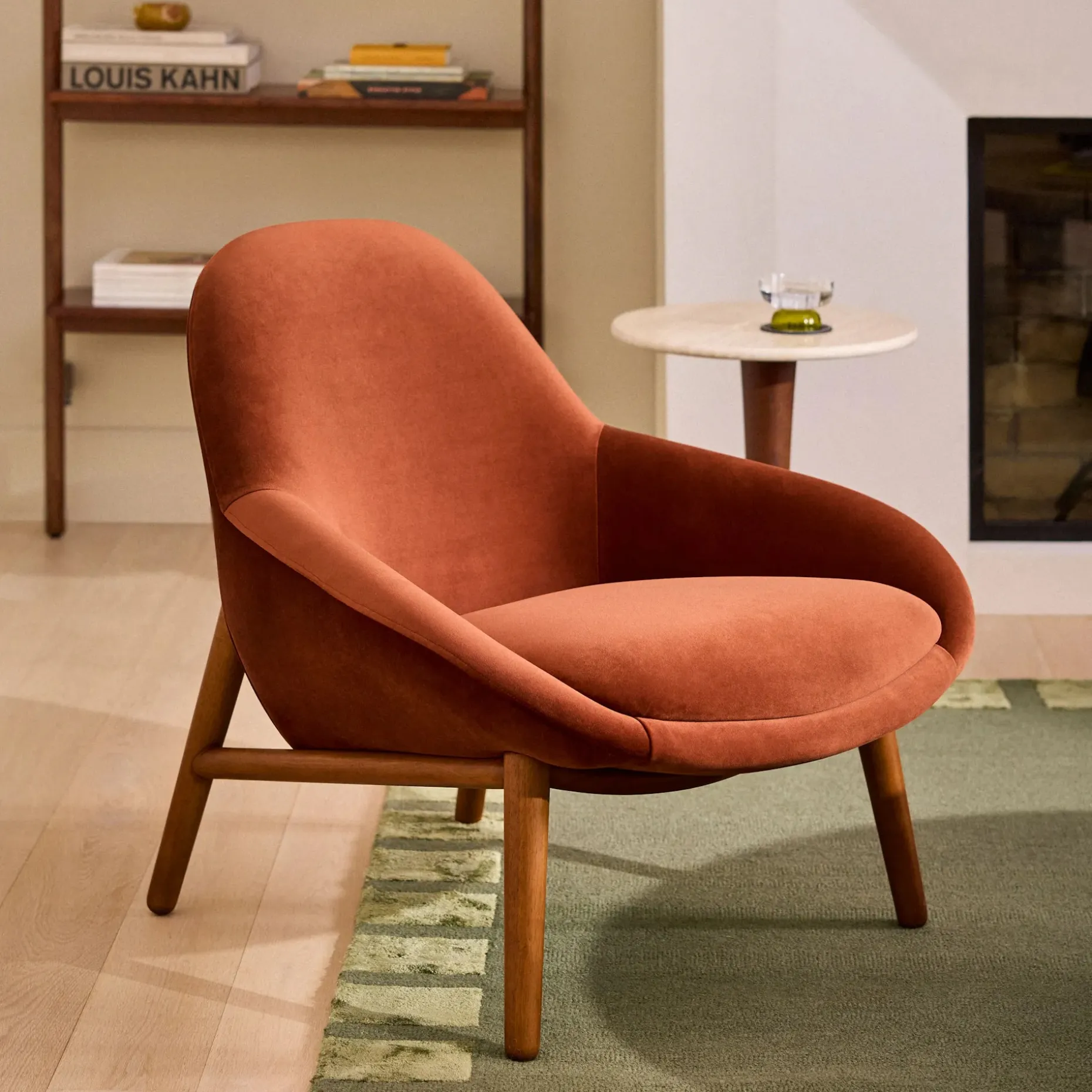 Sunny 32" Velvet Lounge Chair - Hale Rust