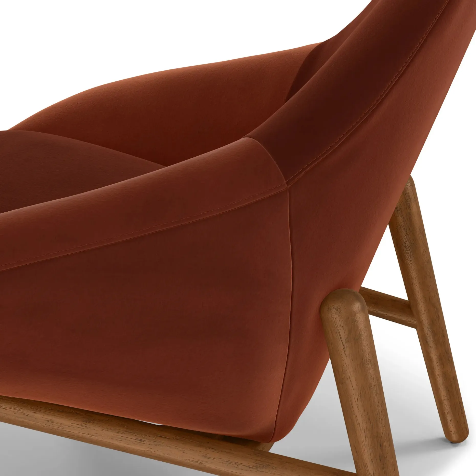 Sunny 32" Velvet Lounge Chair - Hale Rust