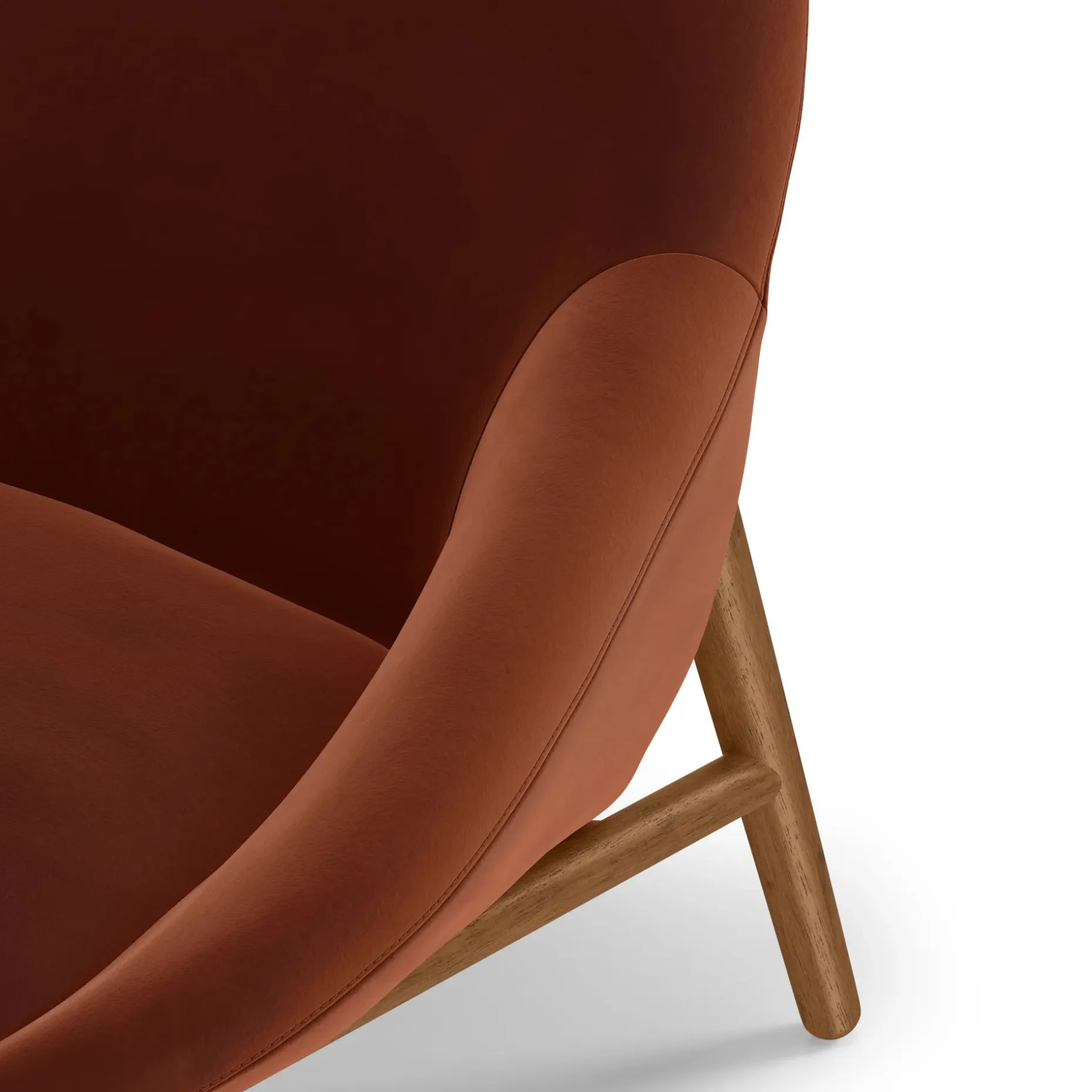 Sunny 32" Velvet Lounge Chair - Hale Rust