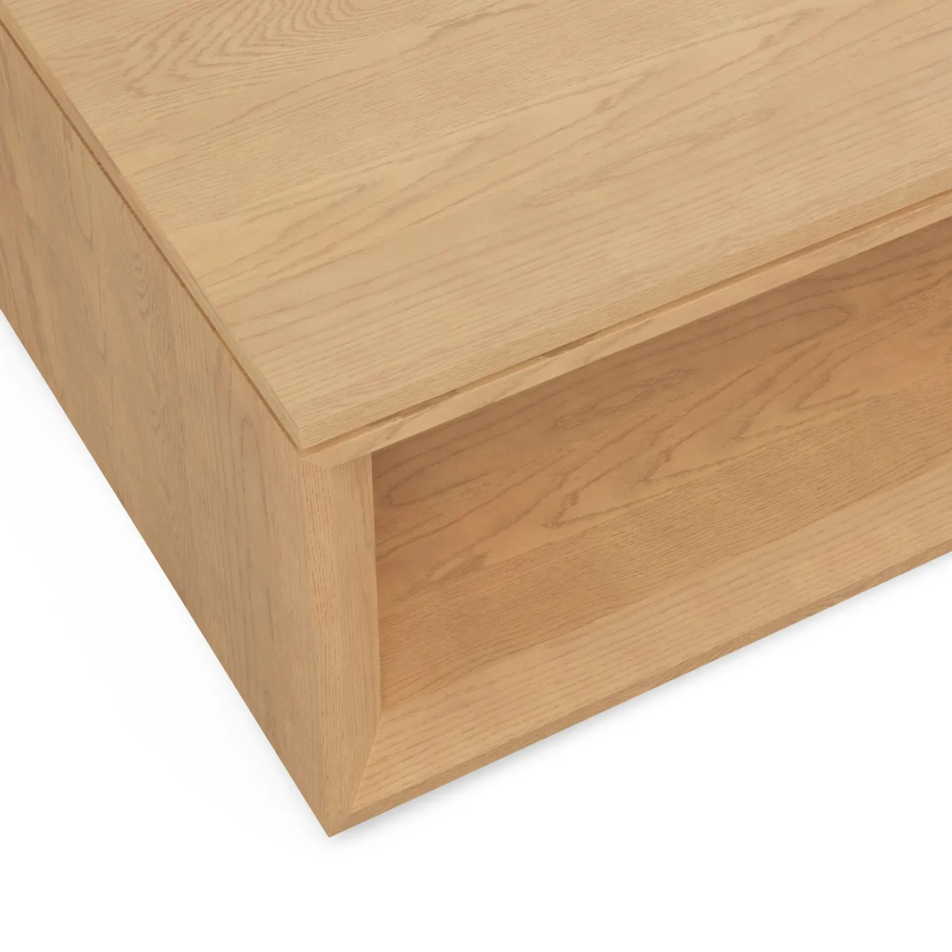 Suri 44" Rectangular Coffee Table - White Oak