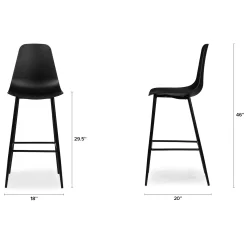 Svelti Bar Stool - Pure Black